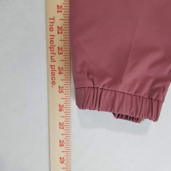 ZYIA Active Pants Womens Medium Pink Joggers Drawstring Ankle Zipper Nylon - Picture 9 of 10